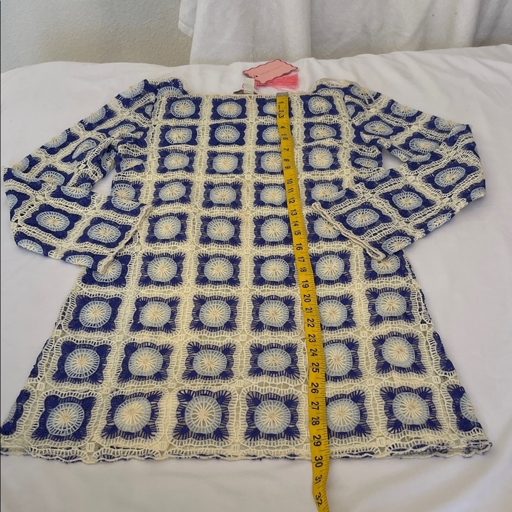 Chelsea & Violet Blue and White Geometric Mini Dress - Picture 3 of 9